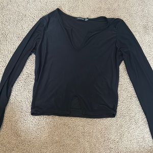 Boohoo black cut out long sleeve